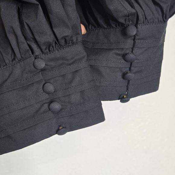 Ulla Johnson Black Marika Poplin Balloon Long Sleeve Blouse Women's Size 8 - Picture 13 of 14